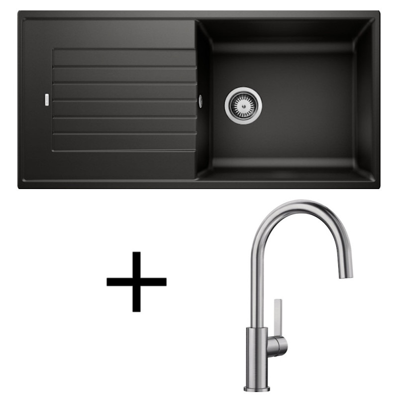 Blanco set Zia XL 6 S + Candor leštený nerez hliníková metalíza +