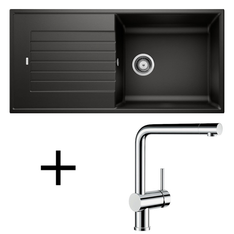 Blanco set Zia XL 6 S + Linus chróm hliníková metalíza +