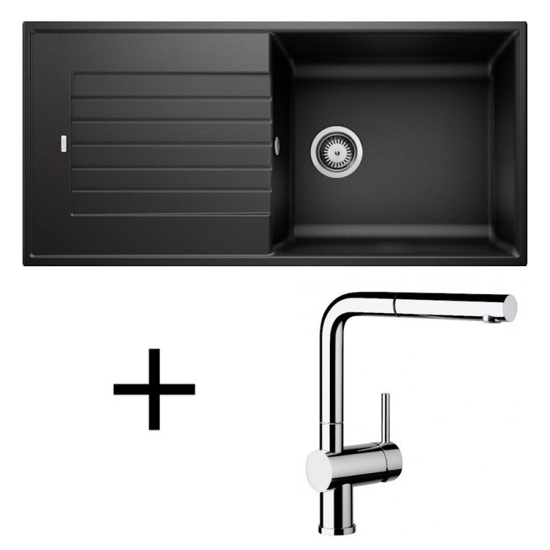 Blanco set Zia XL 6 S + Linus-S chróm hliníková metalíza +