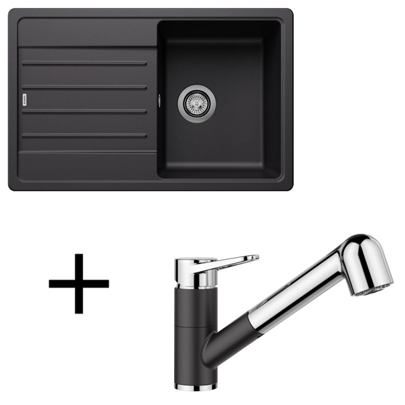 Blanco set Legra 45 S + Wega II-S silgranit/chróm +