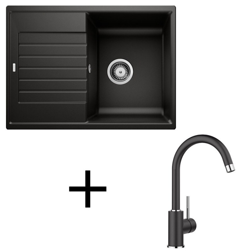 Blanco set Zia 45 S Compact + Mida silgranit hliníková metalíza +