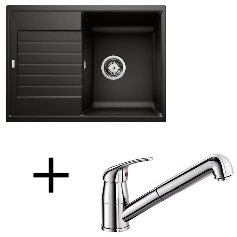 Blanco set Zia 45 S Compact + Daras-S chrom hliníková metalíza +