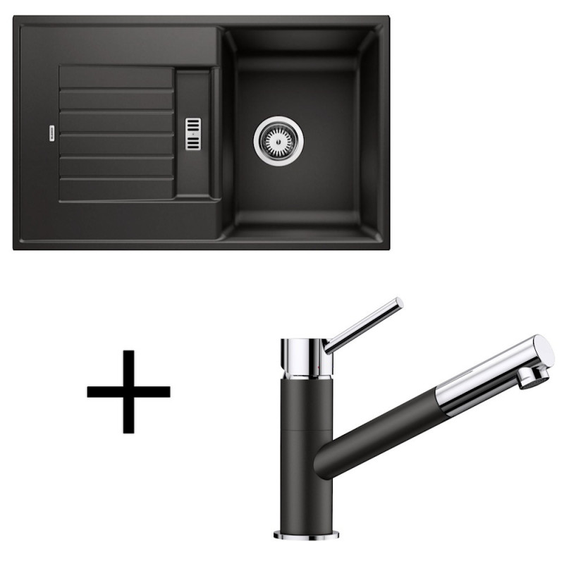 Blanco set Zia 45 S + Kano-S silgranit hliníková metalíza +
