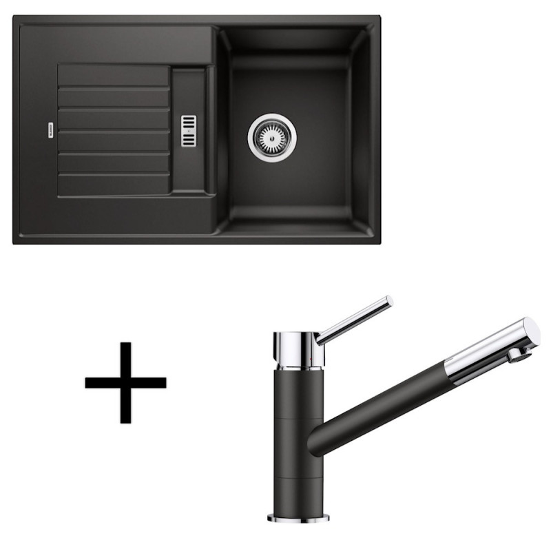 Blanco set Zia 45 S + Kano silgranit hliníková metalíza +