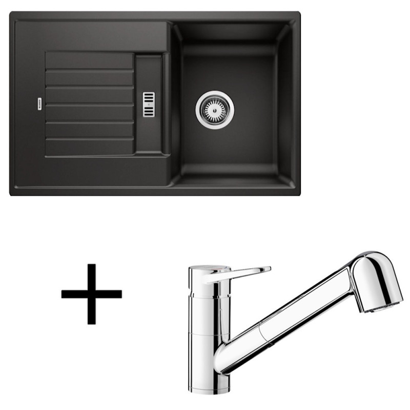 Blanco set Zia 45 S + Wega II-S chróm hliníková metalíza +