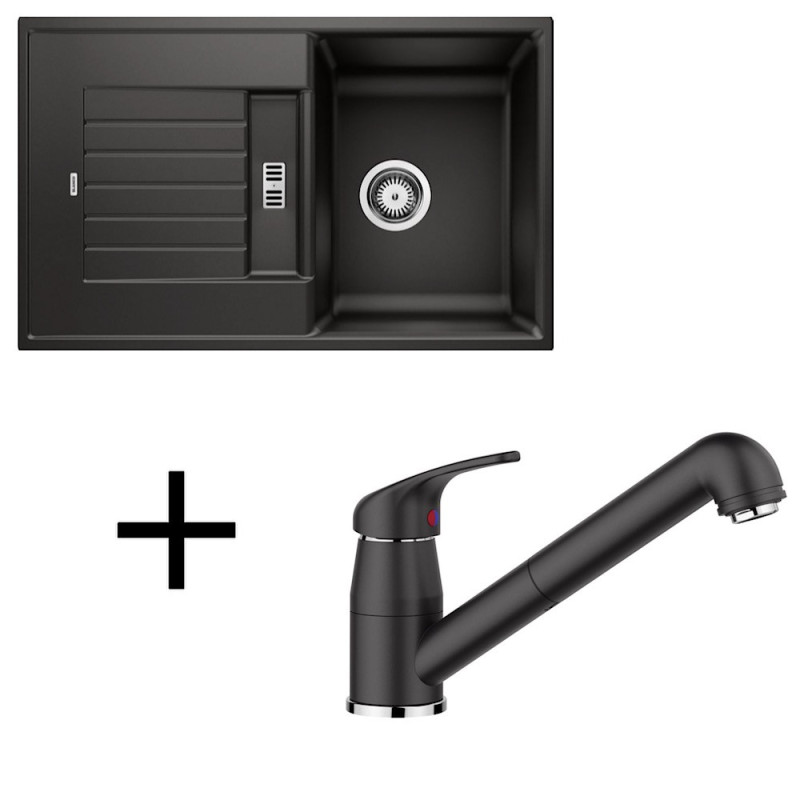Blanco set Zia 45 S + Daras-S silgranit hliníková metalíza +