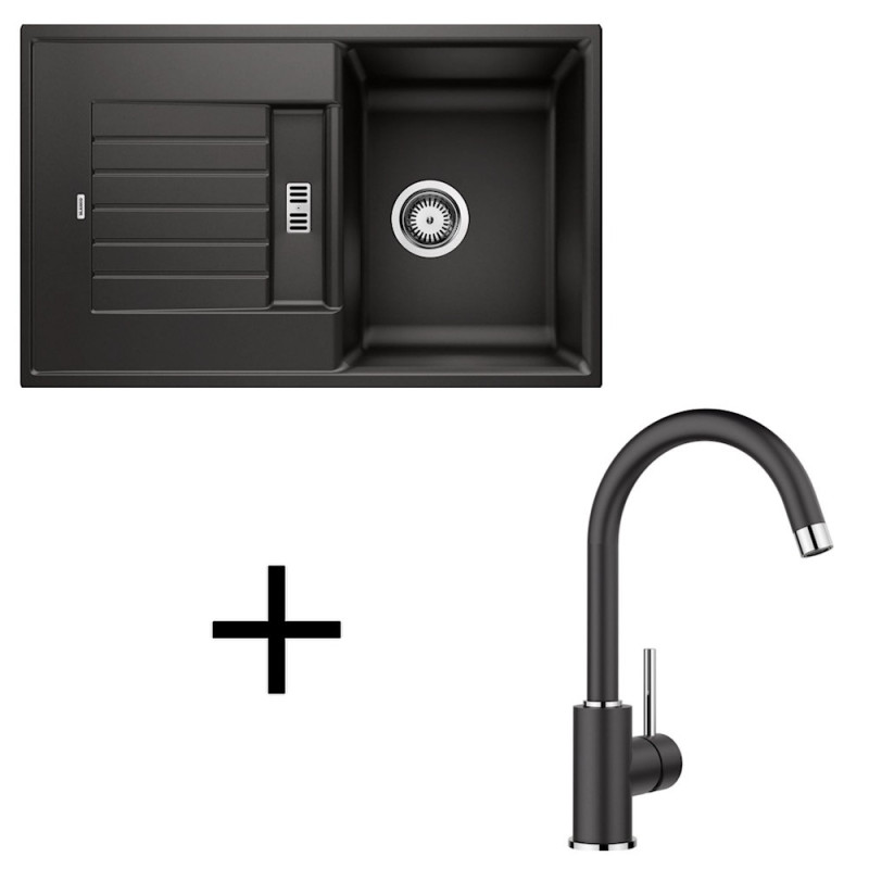 Blanco set Zia 45 S + Mida silgranit hliníková metalíza +
