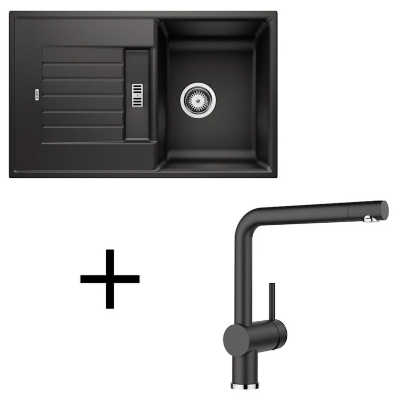 Blanco set Zia 45 S + Linus silgranit hliníková metalíza +