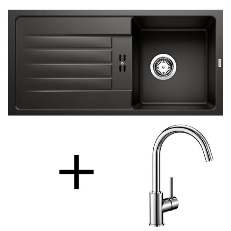Blanco set Favum 45 S + Mida chrom sivý vulkán +