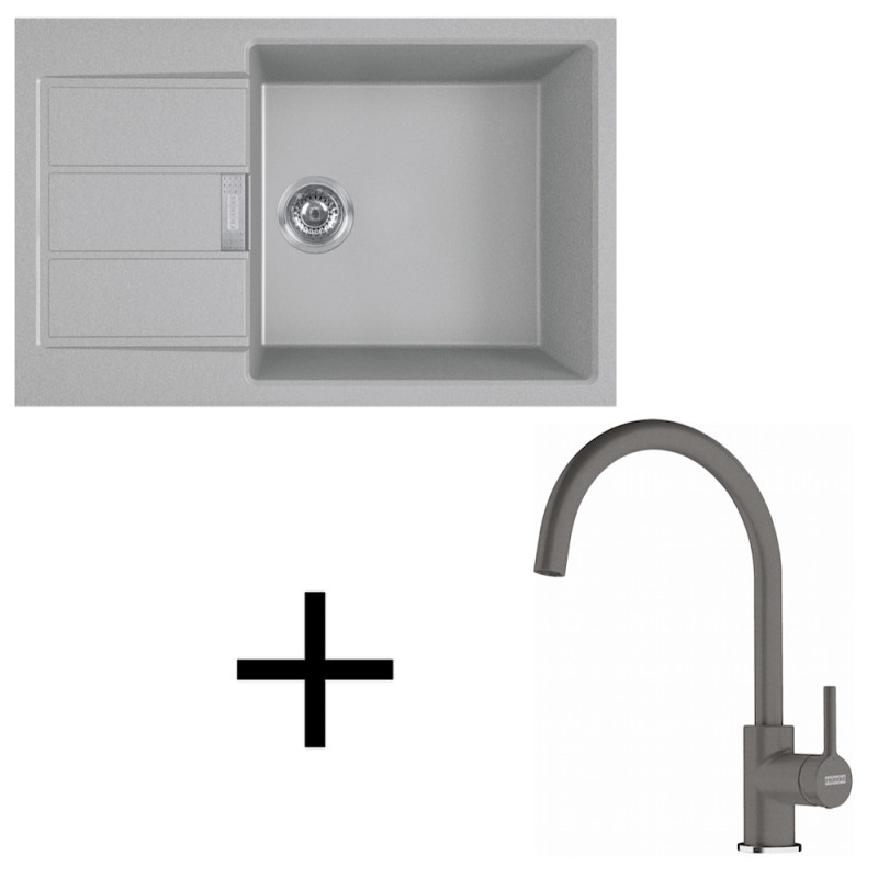 Franke set T124 S2D 611-78 XL + FC 6018.901 šedá +