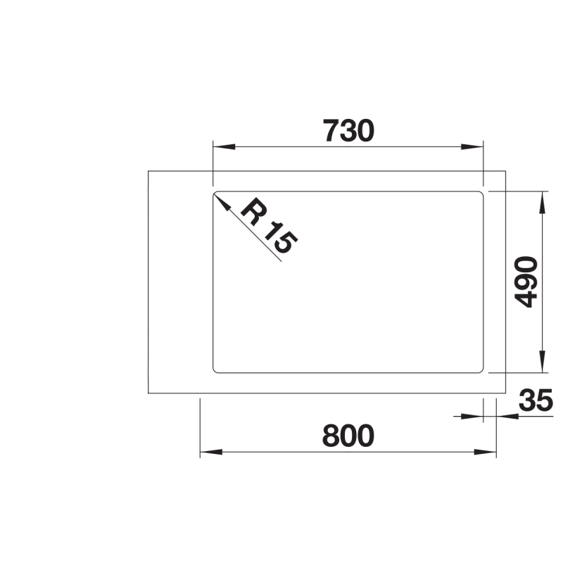 BLANCO SOLIS 700-IF/A leštený nerez