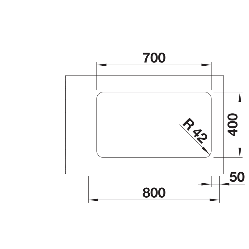 BLANCO SOLIS 700-U leštený nerez