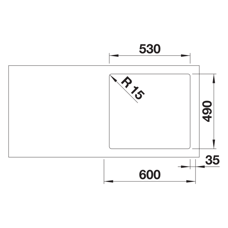 BLANCO SOLIS 500-IF/A leštený nerez
