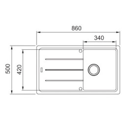 FRANKE  BFG 611-86  biely ľad