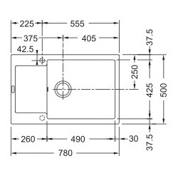 FRANKE MRG 611-78 BB biely ľad