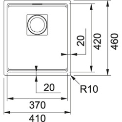 FRANKE KNG 110-37 čierna matná