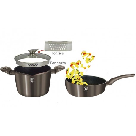 Berlinger Haus BH-1301 Carbon Metallic sada riadu 3 ks