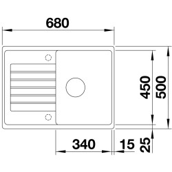 BLANCO ZIA 45 S Compact silgranit