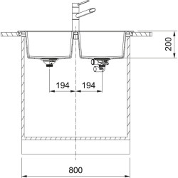 Franke S2D 620-86 biela