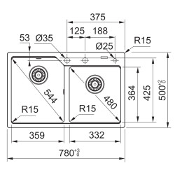 Franke UBG 620-78 biely ľad