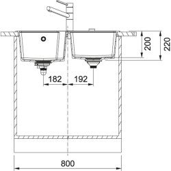 Franke UBG 620-78 biely ľad