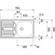 Franke ETN 614 NOVA 6/4" nerez