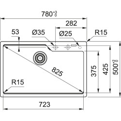 Franke UBG 610-78 biely ľad