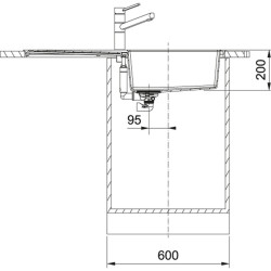 Franke S2D 611-100 biela