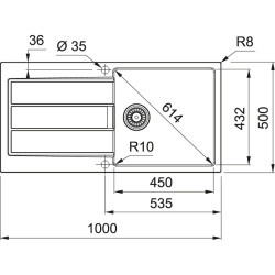 Franke S2D 611-100 biela