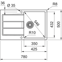 Franke S2D 611-78 biela