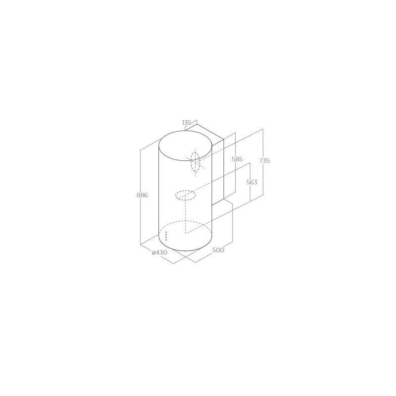 Elica TUBE PRO WH/A/43 MAT
