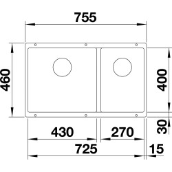 BLANCO SUBLINE 430/270-U 