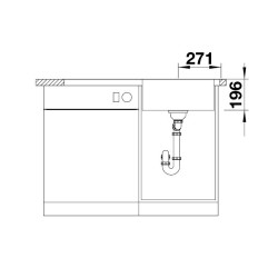 BLANCO DIVON II 5 S – IF vanička vpravo