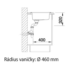 BLANCO RONDOSOL nerez 3 ½" výpusť