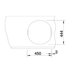 BLANCO RONDOSOL nerez 3 ½" výpusť