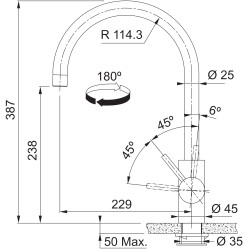 Franke FC 0044.505 EOS Neo medená