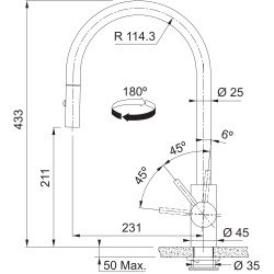 Franke FC 0045.503 EOS Neo antracit