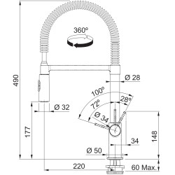 Franke FN 6993.031 Fox Pro chróm