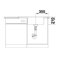 BLANCO ANDANO XL 6 S-IF Compact hodvábny lesk s excentrom a nerezovou miskou