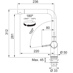 Franke FN 5350.901 Active Twist matná čierna