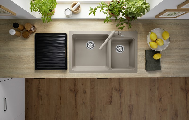 Blanco Naya v odtieni Tartufo — teplá sivo-hnedá farba drezu