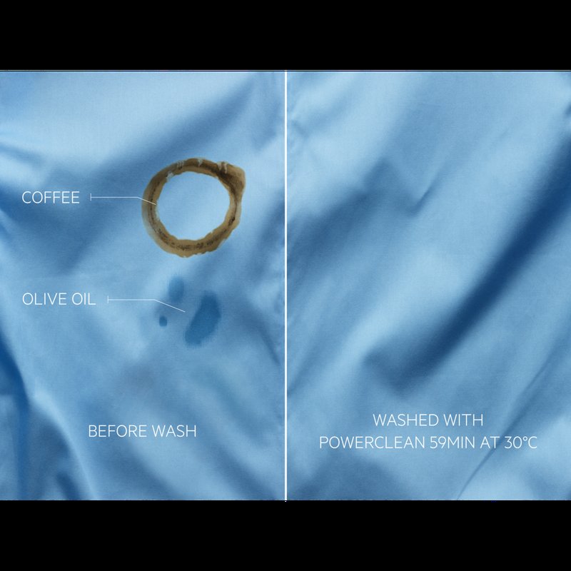 AEG L8WBE68SIC POWERCLEAN. DOKONALÉ ODSTRÁNENIE ŠKVŔN AJ PRI NÍZKYCH TEPLOTÁCH*