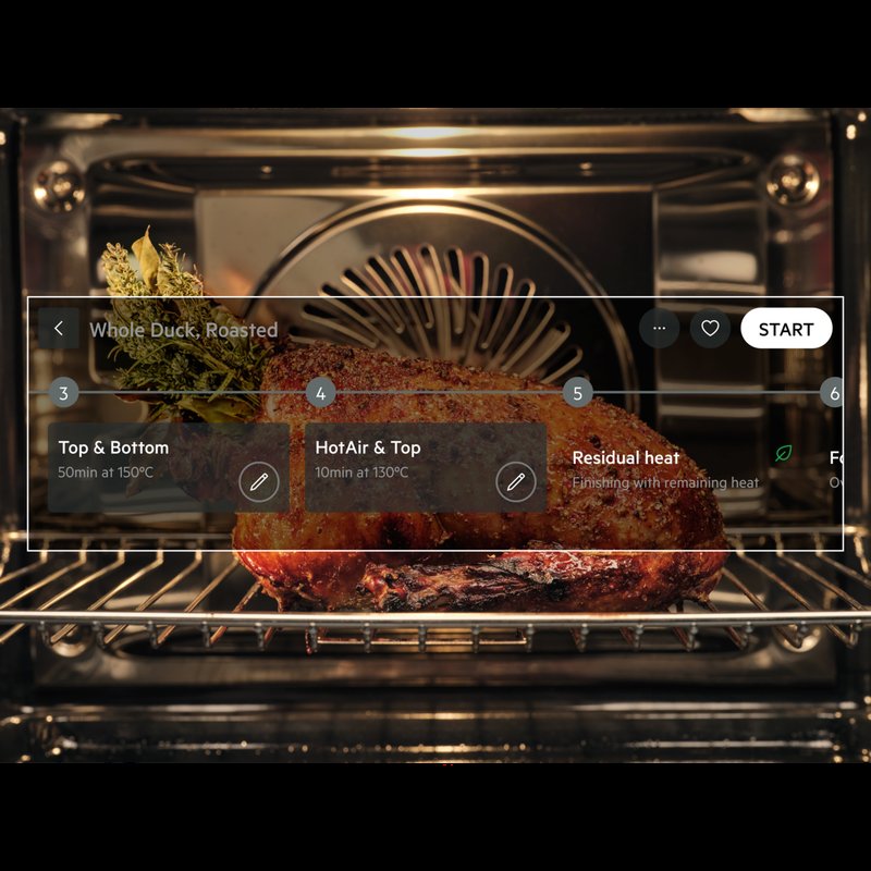 AEG NBT9P831AB Funkcia AssistedCooking. Dodatočná asistencia pri varení