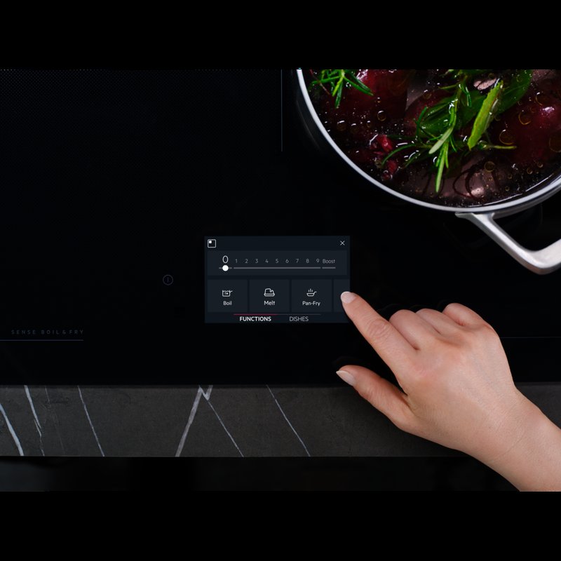 AEG NIH85M30AB Dotykový displej CookSmart. Sprievodca varením na dosah ruky