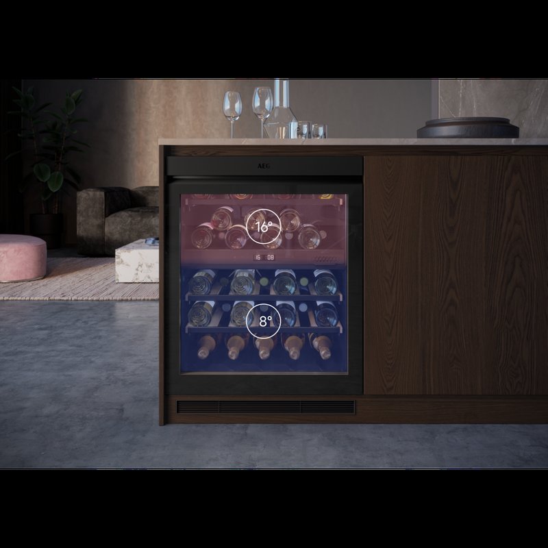 AEG NSW8D826GT Optimálne teploty. S vinotékou Dual-Zone Pro