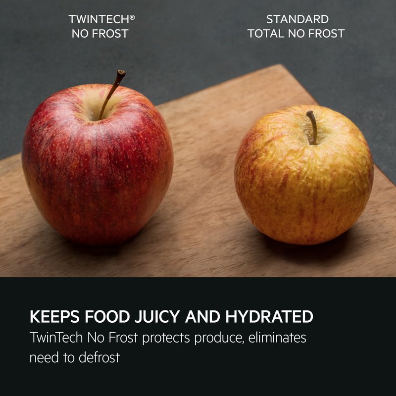 AEG ORC6M481EL TwinTech No Frost: optimálna vlhkosť v chladničke, mraznička bez námrazy