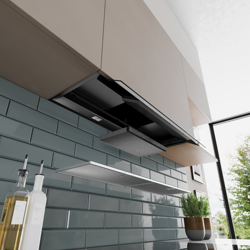 Bosch DBB87DP60 — Mimoriadne tichý a veľmi výkonný: odsávač zabezpečí tichý a zároveň silný zážitok z varenia.