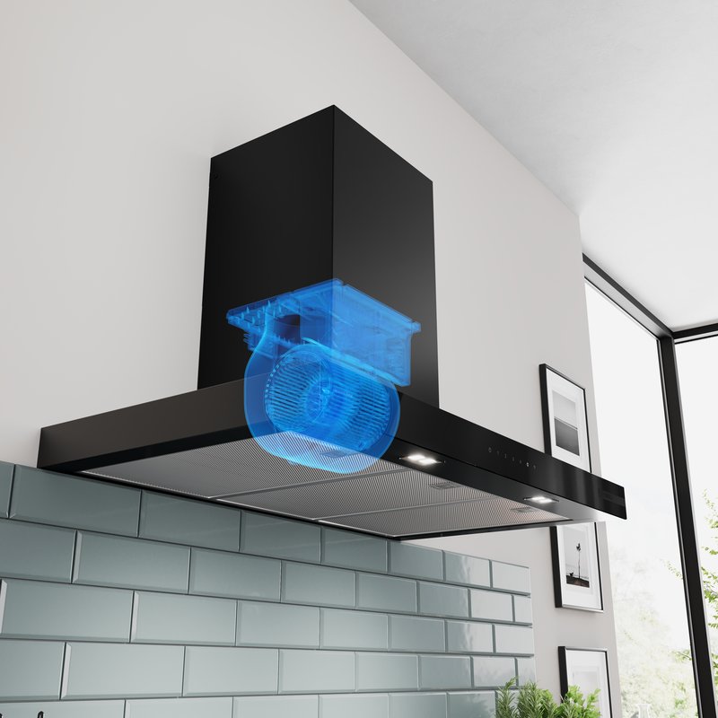 Bosch DWB97DN60 — SilentPowerdrive: tichý a výkonný motor pre odsávače.