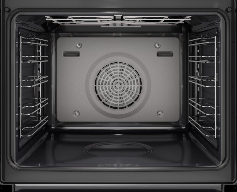 Bosch HBG7341W1 — Eco Clean Direct: menej námahy pri čistení vďaka špeciálnej povrchovej úprave zadnej steny, ktorá automaticky absorbuje nečistoty.