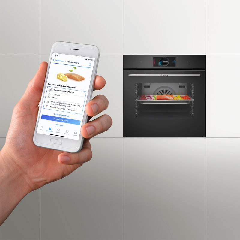 Bosch HBG7742B1 — Cooking Assistant: jednoduché nastavenie správneho programu.